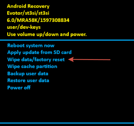 Как сделать сброс настроек с помощью Android Recovery (Эвотор)